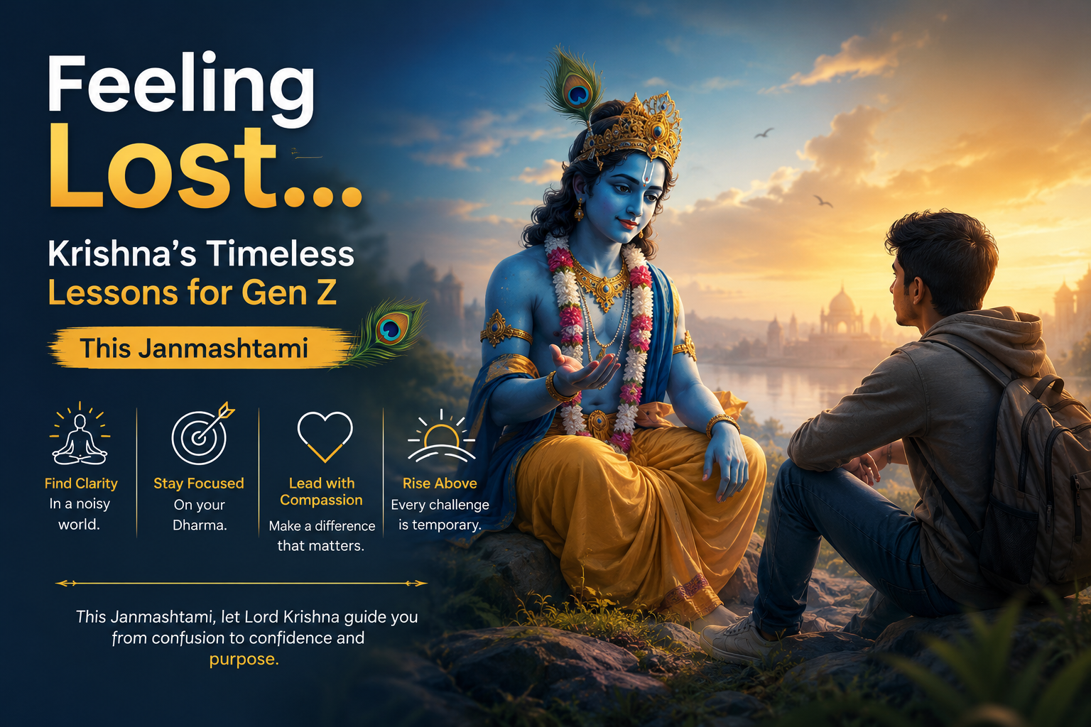 Feeling Lost&hellip; Krishna&rsquo;s Timeless Lessons for Gen Z This Janmashtami
